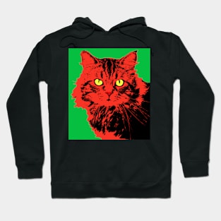 CAT POP ART - RED Hoodie